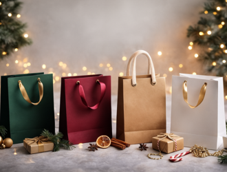Vánoční papírové tašky
