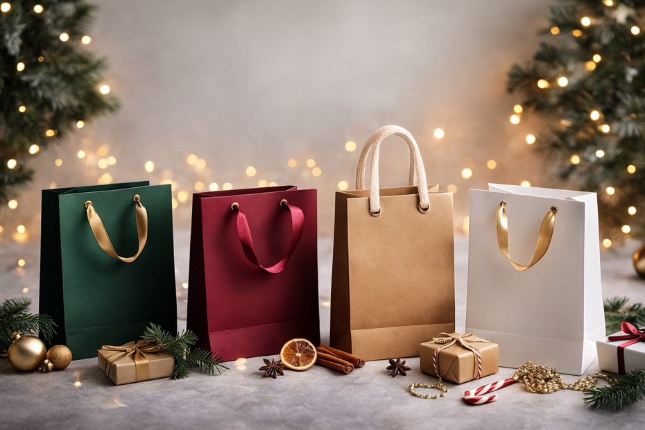 Vánoční papírové tašky