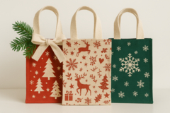 Vánoční papírové tašky